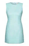 Laura Garcia Georgie Sleeveless Linen Mini Dress In Blue