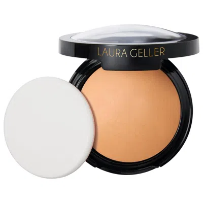 Laura Geller Double Take Full Coverage Baked Powder Foundation With Vitamin E Golden Medium 0.35 Oz/10 G In Transparent