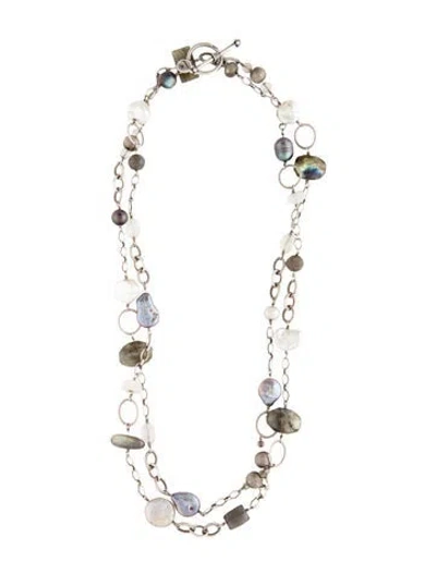 Pre-owned Laura Gibson Pearl Bead Strand Necklace, 38.5" In Multi