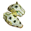 Laura Gray Women's Double Panther Crystal Gold Ring Sizes 6, 7 & 8