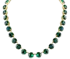 Laura Gray Women's Emerald Green Crystal Riviera Necklace