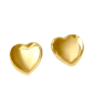 Laura Gray Women's Gold Puffed Heart Earrings