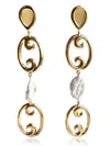 Laura Gray Women's Gold Serena Baroque Pearl Earrings In Gold