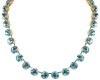 Laura Gray Women's Light Blue Aqua Crystal Riviera Necklace