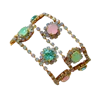 Laura Gray Women's Pastel Crystal Flower Bracelet