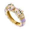Laura Gray Women's Pink / Purple Lavender Double Panther Bracelet