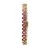 Laura Gray Women's Pink / Purple Oval Pink Crystal Tennis Bracelet
