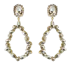 Laura Gray Women's White Diamond Crystal Chandelier Earrings