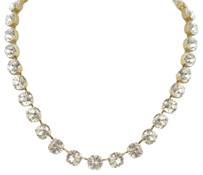 Laura Gray Women's White Diamond Crystal Riviera Necklace