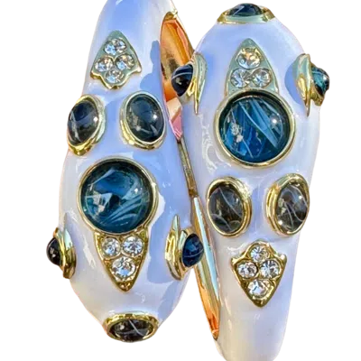 Laura Gray Women's White Double Headed Snake Bracelet