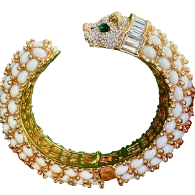 Laura Gray Women's White Panther Bracelet