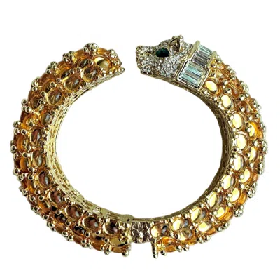 Laura Gray Women's Yellow Citrine Panther Bracelet