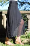 Laura Hlavac Women's Aria Mesh Maxi Skirt In Black