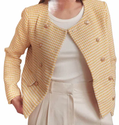 Laura Laval Paris Gloria Tweed Jacket In Yellow