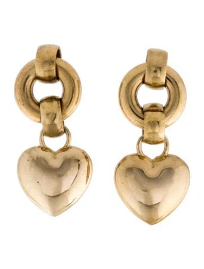 Pre-owned Laura Lombardi Amorina Heart Drop Earrings In Multi