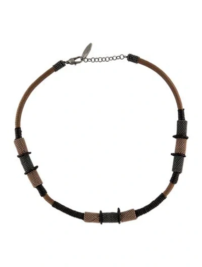 Pre-owned Laura Lombardi Centa Chain Necklace, 17" In Multi