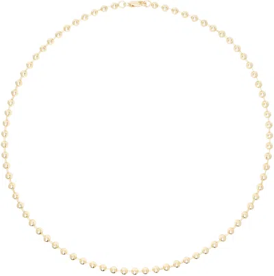 Laura Lombardi Gold Ball Chain Necklace In Brass