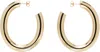 Laura Lombardi Gold Curve Earrings In Brass