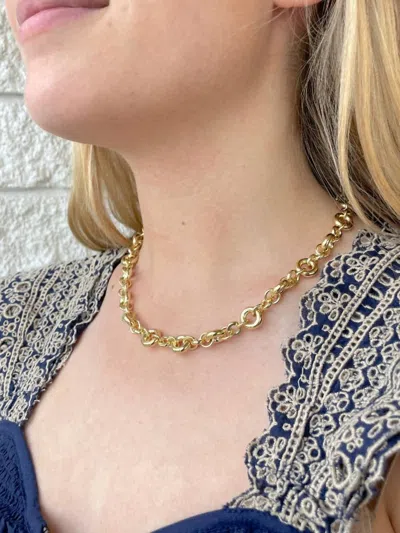 Laura Lombardi Isola Necklace In Brass In Gold