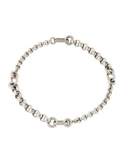 Pre-owned Laura Lombardi Pietra Chain Necklace, 17.75" In Multi