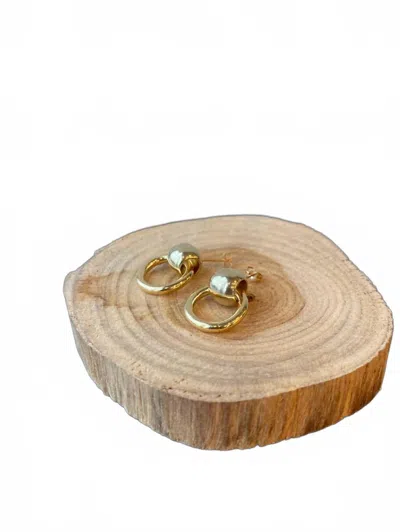 Laura Lombardi Rina Earrings In Brass In Gold