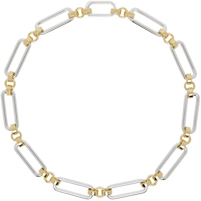 Laura Lombardi Silver & Gold Two Tone Stanza Necklace