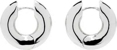 Laura Lombardi Silver Medium Terra Hoop Earrings
