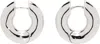 Laura Lombardi Silver Medium Terra Hoop Earrings In Sterling Silver