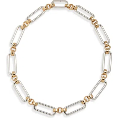 Laura Lombardi Stanza Two-tone Chain Necklace In Gold