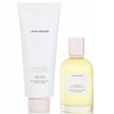 Laura Mercier Almond Coconut Exfoliating Body Wash And Bath And Body Oil Bundle In Multi