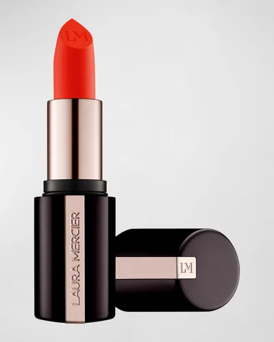 Laura Mercier Caviar Smoothing Matte Lipstick In Flame Challis (bright Red Orange)
