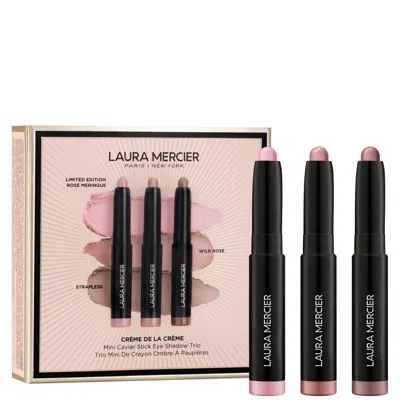 Laura Mercier Crème De La Crème Mini Caviar Stick Eyeshadow Trio - Ed Rose Meringue, Strapless, Wild Rose 1g X3 (w