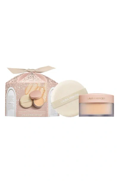 Laura Mercier Divinely Flawless Translucent Loose Setting Powder Ultra-blur & Puff Set $65 Value In Translucent Honey