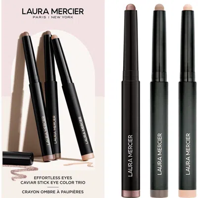 Laura Mercier Effortless Eyes Caviar Stick Eye Shadow Trio Set $102 Value