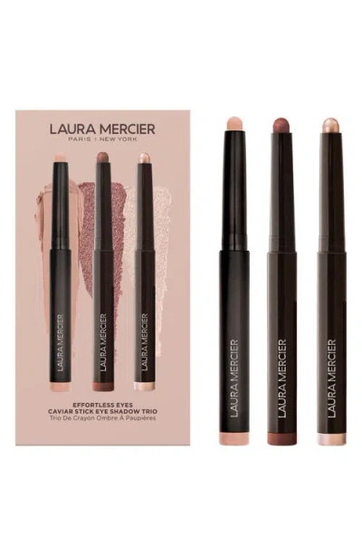 Laura Mercier Effortless Eyes Caviar Stick Eyeshadow Trio (nordstrom Exclusive) $99 Value In Bronze/dune/rose Gold