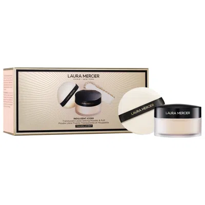 Laura Mercier Indulgent Icons Translucent Loose Powder & Velour Puff Duo Gift Set In Transparent