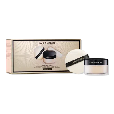 Laura Mercier Indulgent Icons Translucent Loose Setting Powder & Velour Puff Set