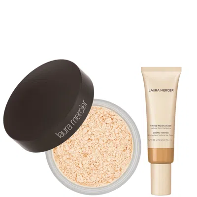 Laura Mercier Translucent Loose Setting Powder And Tinted Moisturiser Duo (various Shades) - Tawny In White