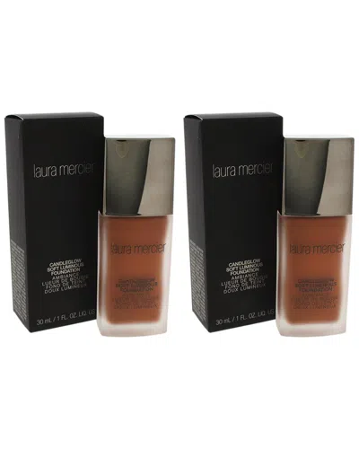 Laura Mercier Women's 1oz Chestnut Candleglow Soft Luminous Foundation - Pack Of 2 In Brown