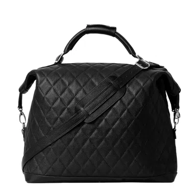 Laura Olaru Women's Alessandro Black Leather Travel Bag