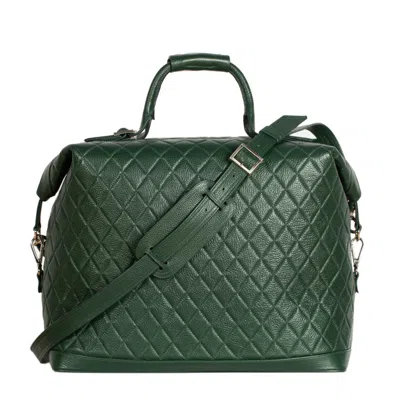Laura Olaru Women's Alessandro Green Leather Travel Bag