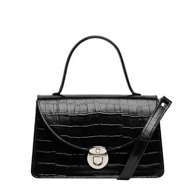 Laura Olaru Women's Amelie Black Croco Leather Bag