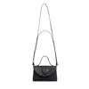 Laura Olaru Women's Amelie Black Croco Leather Bag With Heart Attached