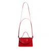 Laura Olaru Women's Amelie Red Croco Leather Bag With Heart Attached