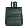 Laura Olaru Women's Antonia Quilted Dark Green Leather Backpack In Green
