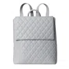 Laura Olaru Women's Antonia Quilted Grey Leather Backpack In Grey