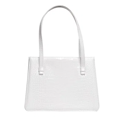 Laura Olaru Women's Margot White Croco Leather Bag