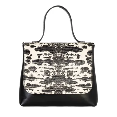 Laura Olaru Women's Black Mini Love Bag With Croco Print Cover