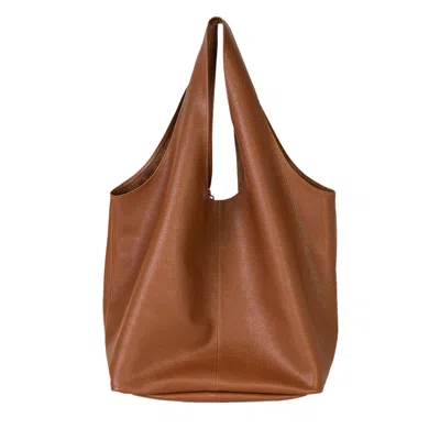 Laura Olaru Women's Brown Sack Camel Textured-leather Bag