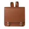 Shop Laura Olaru Women's Brown Square Camel Leather Backpack